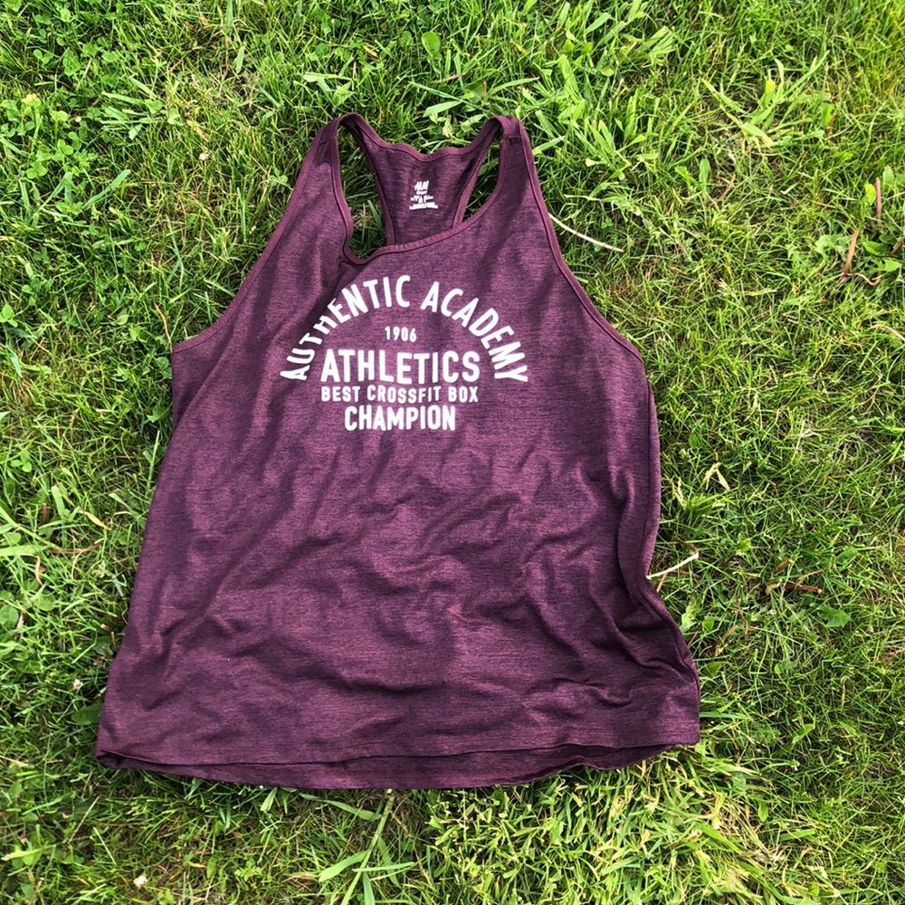 Maroon exercise racer back